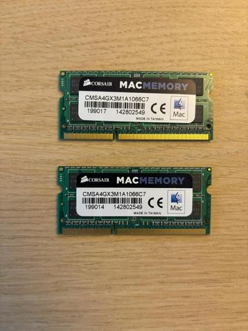 2 x 4GB sodimm disponible aux enchères