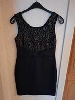 CTN Collection Zwart Feestjurkje met Gouden Glitter Kant, Maat 38/40 (M), CTN, Zwart, Ophalen of Verzenden