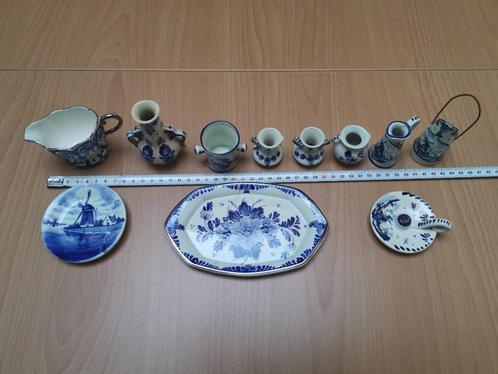 Ensemble de miniatures bleues de Delft des années 60-70 :, Antiquités & Art, Antiquités | Céramique & Poterie, Enlèvement ou Envoi