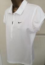 Vintage Roomwitte Polo met Korte Mouw - Nike L/XL, Manches courtes, Enlèvement ou Envoi, Nike, Blanc