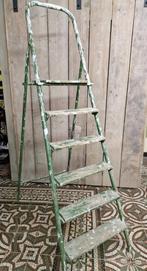 Vintage schildersladder, Doe-het-zelf en Bouw, Ladders en Trappen, Ophalen, Zo goed als nieuw