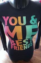 aansluitend T-shirt: you & me best friends, Kleding | Dames, Overige kleuren, Nieuw, Ophalen of Verzenden, Maat 36 (S)