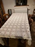 NAPPE DE GRAND-MÈRE AU CROCHET EN COTON BLANC. 190 X 200 CM, Enlèvement ou Envoi, Utilisé, Rectangle, Intérieur