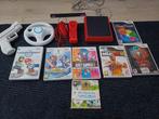 Wii mini rood Mario Kart-pakket met 7 spellen, Games en Spelcomputers, Spelcomputers | Nintendo Wii, Met 1 controller, Ophalen of Verzenden