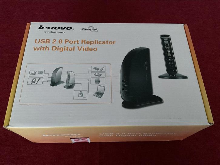 ! NIEUW ! Lenovo USB 2.0 Port Replicator with Digital Video, Computers en Software, Dockingstations, Nieuw, Docking station, Laptop