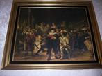 Beau cadre avec reproduction de la Ronde de Nuit de Rembrand, Antiquités & Art, Art | Peinture | Classique, Enlèvement
