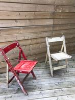 Set antieke tuinstoelen, Tuin en Terras, Gebruikt, Hout, Ophalen