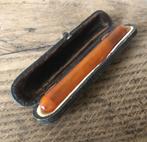 Sigaretten pijpje Amber en goud in etui circa 1920, Antiek en Kunst, Ophalen of Verzenden