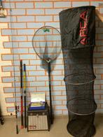 Lot visgerief visbak hengels nieuw leefnet veel klein spul, Watersport en Boten, Hengelsport | Algemeen, Ophalen, Gebruikt