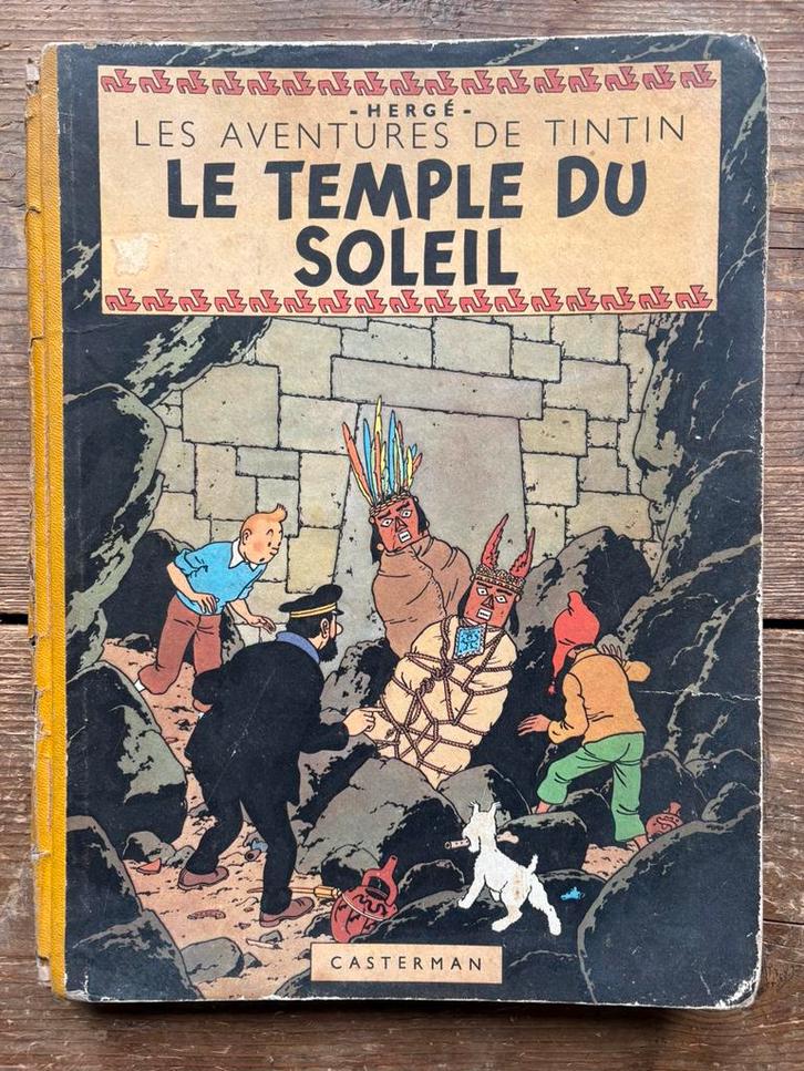 TINTIN LE TEMPLE DU SOLEIL ÉDITION ORIGINALE 1949, Livres, BD, Utilisé, Une BD, Enlèvement ou Envoi