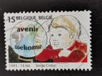 Belgie 1993 - kind en wereldbol, Ophalen of Verzenden, Gestempeld, Kinderen