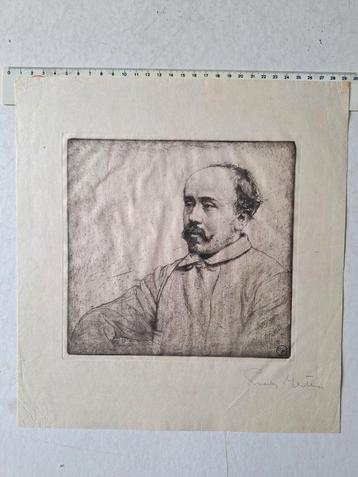 Ets van Charles Mertens De schilder Theodoor Verstraete  beschikbaar voor biedingen