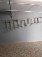 uitschuifbare aluminium ladder 2 x 2,75 m, Ophalen, Gebruikt, Ladder, Opvouwbaar of Inschuifbaar
