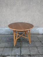 vintage rotan tafel - diameter 100 cm, Huis en Inrichting, Gebruikt, Ophalen of Verzenden, Belgie, Belgie