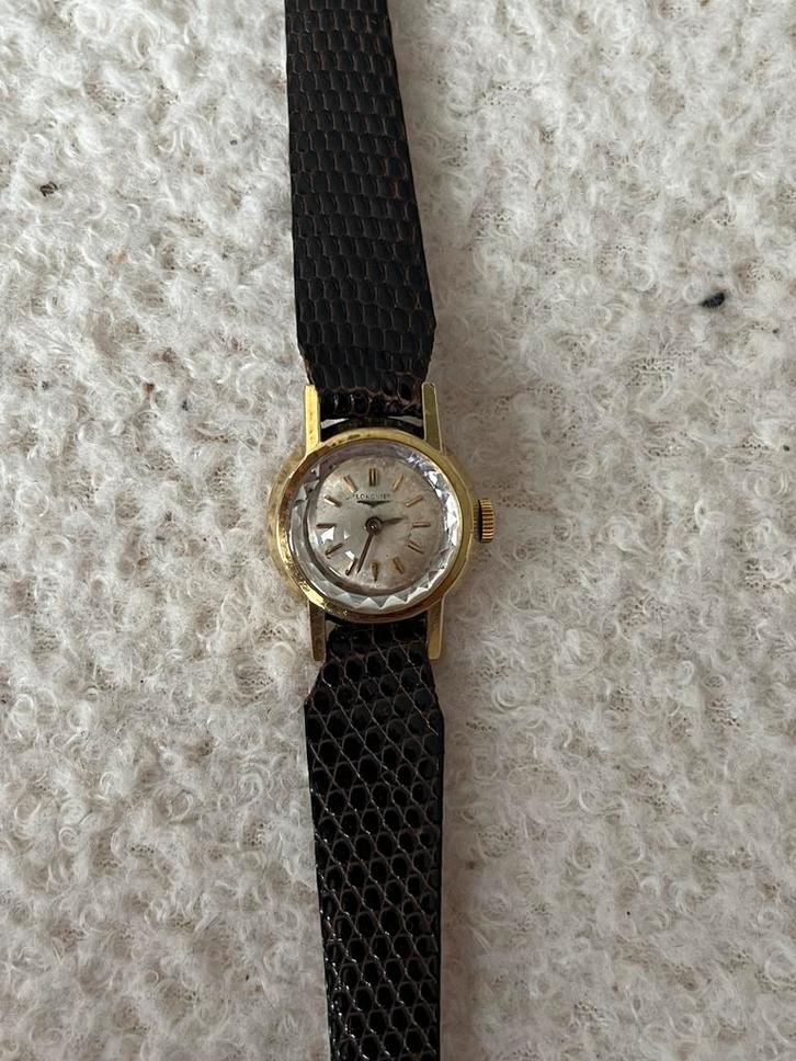 Longines horloge met gravering, Handtassen en Accessoires, Horloges | Dames, Gebruikt, Polshorloge, Overige merken, Ophalen