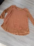Cognac kleurig shirt met driekwart mouwen - Medium, Kleding | Dames, T-shirts, ANDERE, Maat 38/40 (M), Ophalen of Verzenden, Bruin