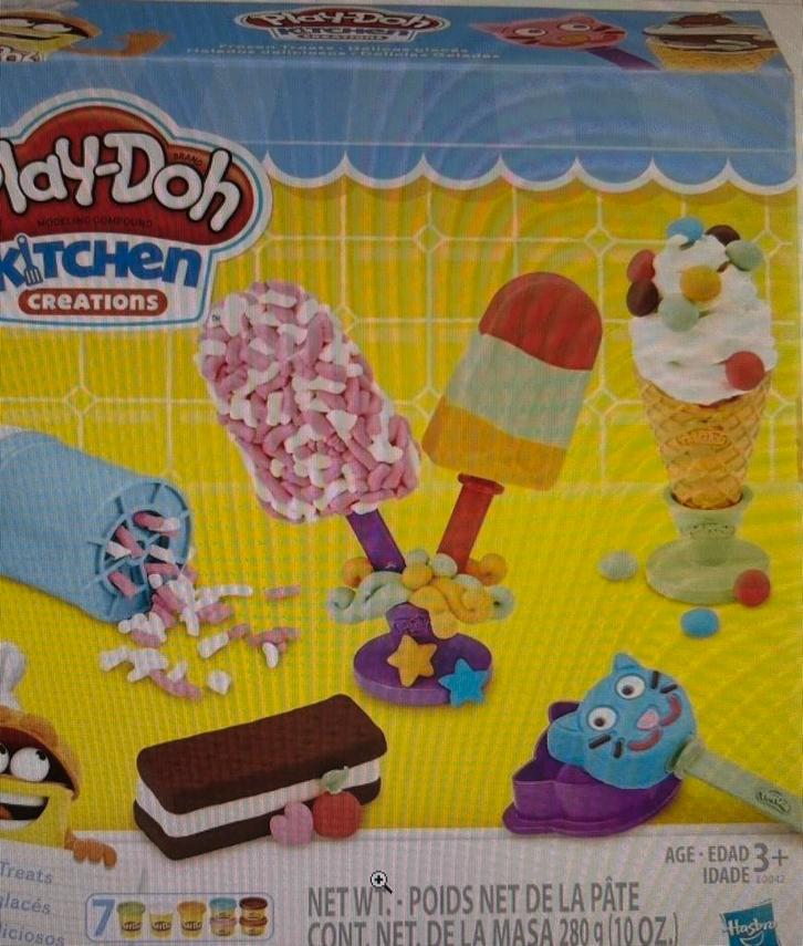 Play Doh ijsjes, koekjes, met plasticine, Kinderen en Baby's, Speelgoed | Educatief en Creatief, Zo goed als nieuw, Knutselen