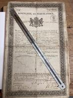 Document “Paspoort - Congé définitief“ (van 4 aug. 1821), Antiek en Kunst, Kunst | Etsen en Gravures, Ophalen