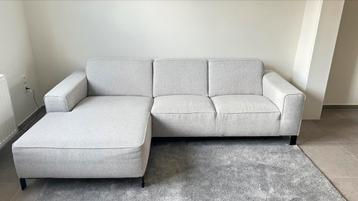 Grijze 3 zit zetel met longchair van Sensa  beschikbaar voor biedingen
