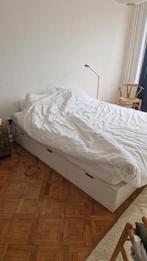 Ikea Nordli bed wit 180x200cm, Comme neuf, Enlèvement, Blanc