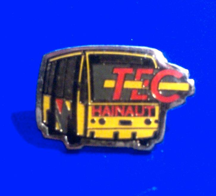 Pin's TEC Hainaut - Bus Vanhool, Collections, Trains & Trams, Comme neuf, Bus ou Métro, Enlèvement ou Envoi