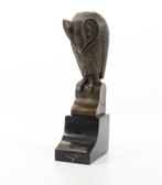 Prachitg Bronzen Beeld van een uil GRATIS LEVERING, Antiek en Kunst, Verzenden, Brons