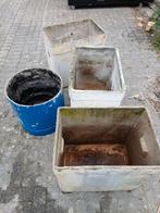 vintage plantenbakken plantenbakken van vezelcement beton, Antiek en Kunst, Curiosa en Brocante, Ophalen