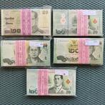 Lot Thailand - 9960 Baht - UNC - 5  différents! -, Ophalen of Verzenden, Zuid-Azië, Los biljet