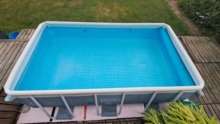 Intex zwembad, Tuin en Terras, Zwembaden, Gebruikt, Opzetzwembad, 80 tot 120 cm, 200 tot 400 cm, Minder dan 200 cm, Vierkant, Ophalen