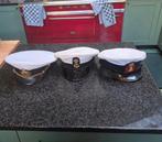 Ensemble de 3 chapeaux d'officier maritime authentiques, Collections, Objets militaires | Général, Enlèvement ou Envoi