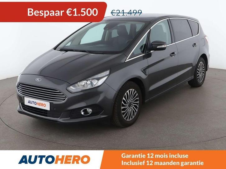 Ford S-Max 2.0 TDCi EcoBlue Titanium (bj 2019, automaat), Auto's, Ford, Te koop, S-Max, ABS, Achteruitrijcamera, Airbags, Airconditioning