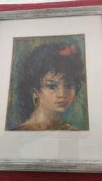 Portrait coloré huile sur carton B Bosschaert, Antiquités & Art, Enlèvement