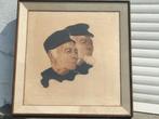 gravure personnage signe michel goeye, Ophalen