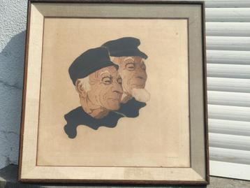 gravure personnage signe michel goeye beschikbaar voor biedingen