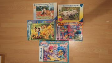 kinderpuzzels paarden, Shimmer&Shine, Disney Fairies  beschikbaar voor biedingen