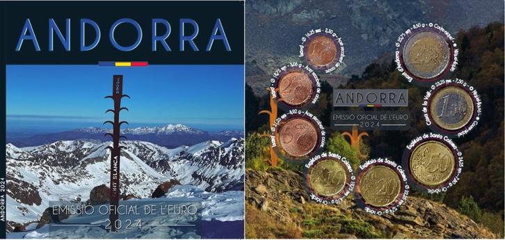 BU set Andorra 2024 Blister - 1 cent tm 2 euro, Postzegels en Munten, Munten | Europa | Euromunten, Setje, Overige waardes, Overige landen