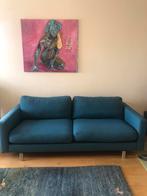 Blauwe zetel voor 3 van Xooon, Huis en Inrichting, Zetels | Zetels, 150 tot 200 cm, Modern, Rechte bank, Gebruikt
