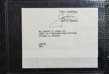 1958+Golf+Golfer+Bobby Jones+Bobby Jones Brief  beschikbaar voor biedingen