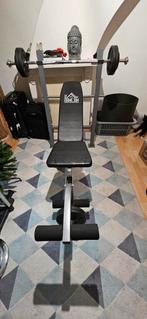 Verstelbare benchpress met leg extension, Sport en Fitness, Fitnessapparatuur, Gebruikt, Ophalen