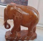 Olifant in echte teak, Antiek en Kunst, Kunst | Beelden en Houtsnijwerken, Ophalen of Verzenden