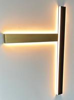 Nova Luce Seline design wandlamp - champagne kleur 120cm, Ophalen, Nieuw, Metaal, Modern minimalistisch