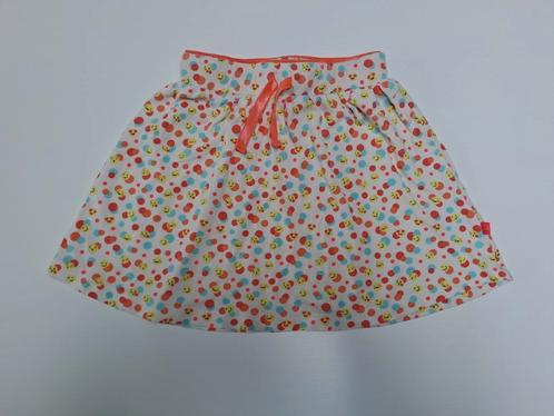 Mt 98 Wit rokje met veelkleurige bolletjes en emoji's, Kinderen en Baby's, Kinderkleding | Maat 98, Zo goed als nieuw, Meisje