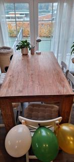 Hoge tafel met 6 stoelen., Huis en Inrichting, Tafels | Salontafels, Ophalen, Zo goed als nieuw