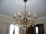 2 LUCHTERS MET BELLETJES, Huis en Inrichting, Lampen | Kroonluchters, Ophalen, Gebruikt, Glas