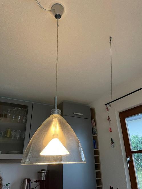 Lampe suspendue de table à manger Herstal (scandinave), Maison & Meubles, Lampes | Suspensions, Utilisé, 75 cm ou plus, Verre