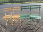 decoratie ijzeren stoelen met hout, Tuin en Terras, Ophalen, Gebruikt