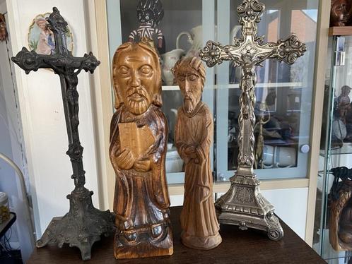 Magnifique quatuor religieux ancien 40 - 33 cm, Antiquités & Art, Antiquités | Objets religieux, Enlèvement ou Envoi