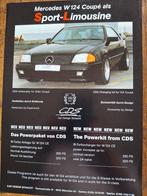 Mercedes W 124 Coupé - CDS Car Design Schacht, Boeken, Auto's | Folders en Tijdschriften, Ophalen of Verzenden, Nieuw, Mercedes