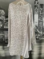 blouse grijs met print van glaasjes - 48-50, Verzenden, Zo goed als nieuw, Maat 46/48 (XL) of groter, Grijs