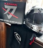 Te koop , Arai Katana helm met intercom Foxsport ., Motoren, Arai, Integraalhelm, L, Tweedehands